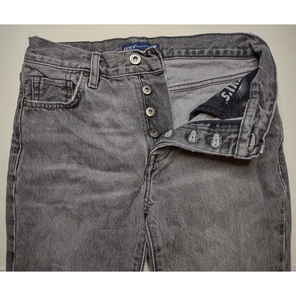 Levi's Made & Crafted Twig High Slim Black Jeans Charcoal Wash Women's 26 x 27 - Picture 3 of 9